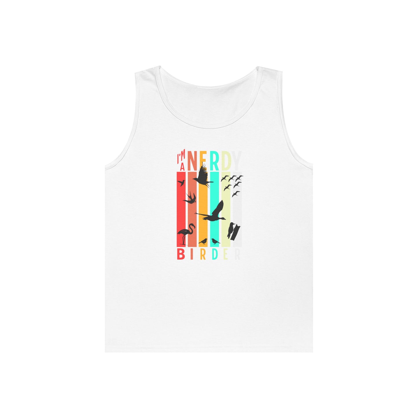 I'm A Nerdy Birder Tank Top, Gift for Bird Lovers, Unisex Summer Wear, Nature Lover's Apparel, Fun Casual Tank