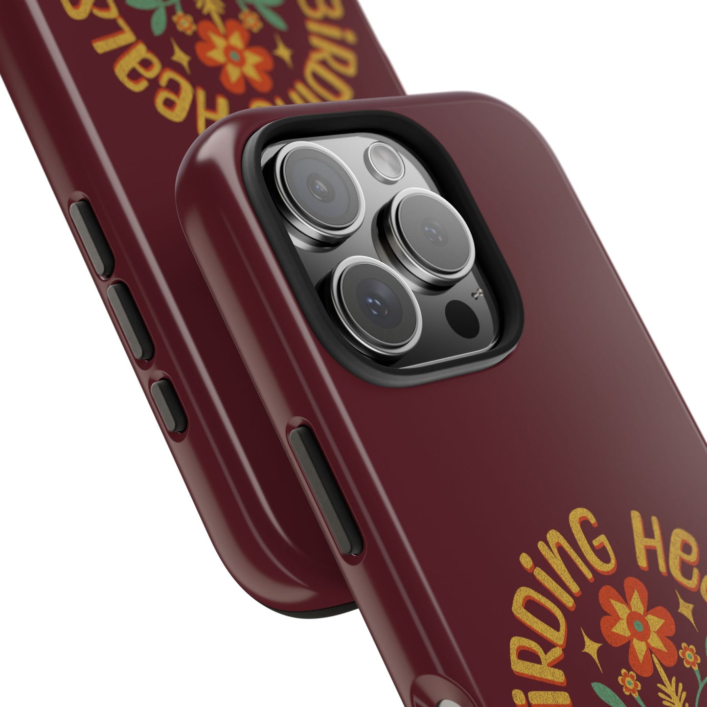 The Nerdy Birder - Birding Heals the Mind & Soul Design, Tough Secure Phone Covers for Bird Lovers, Artistic Gifts for Nature Enthusiasts