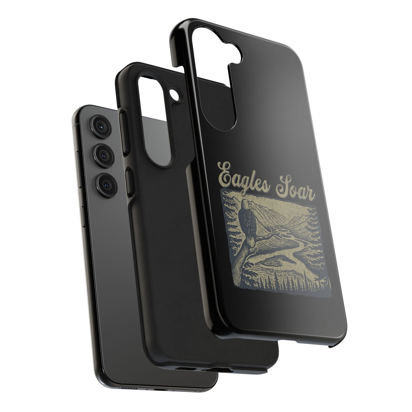 The Nerdy Birder - Eagles Soar Tough Phone Case, Nature Lover Gift, Hiking Accessory, Wildlife Enthusiast, Adventure Protection Case