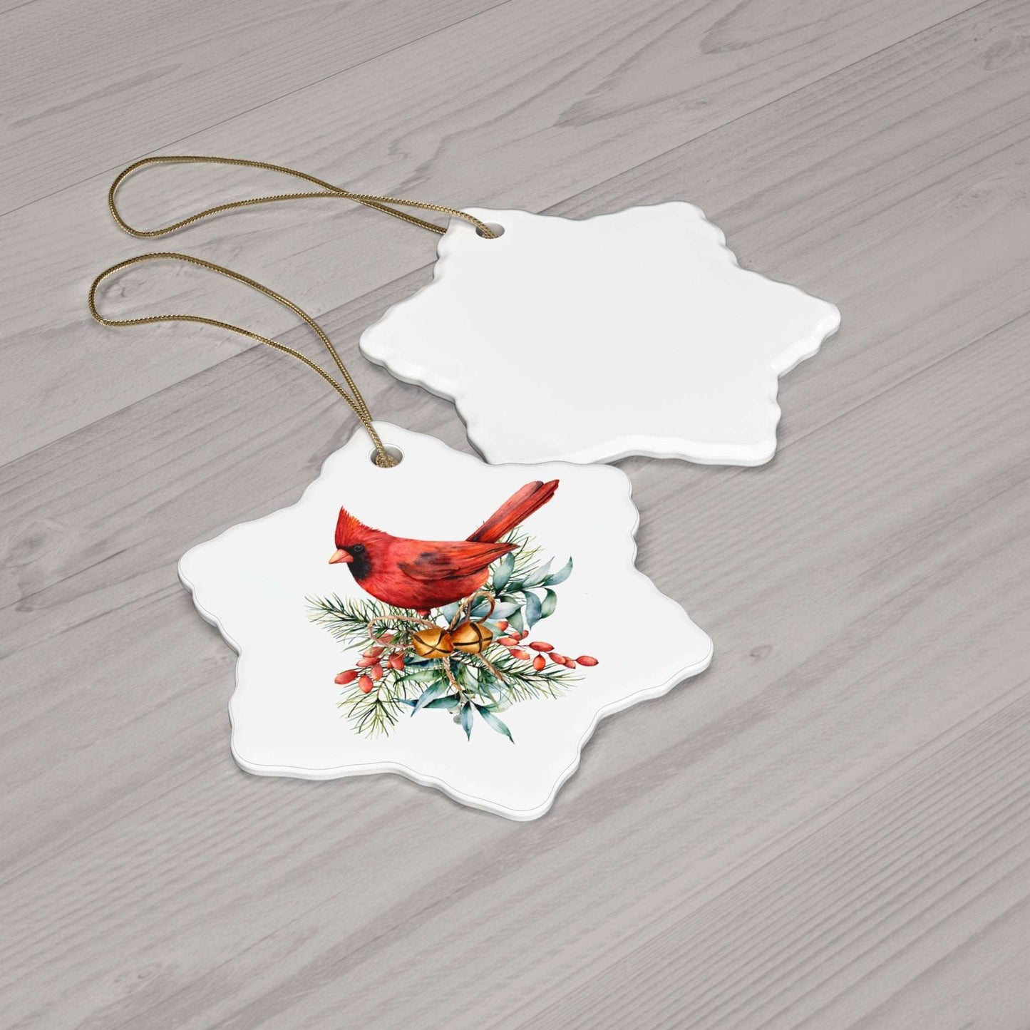 Holiday Cardinal Ceramic Ornament - Festive Decor for Christmas