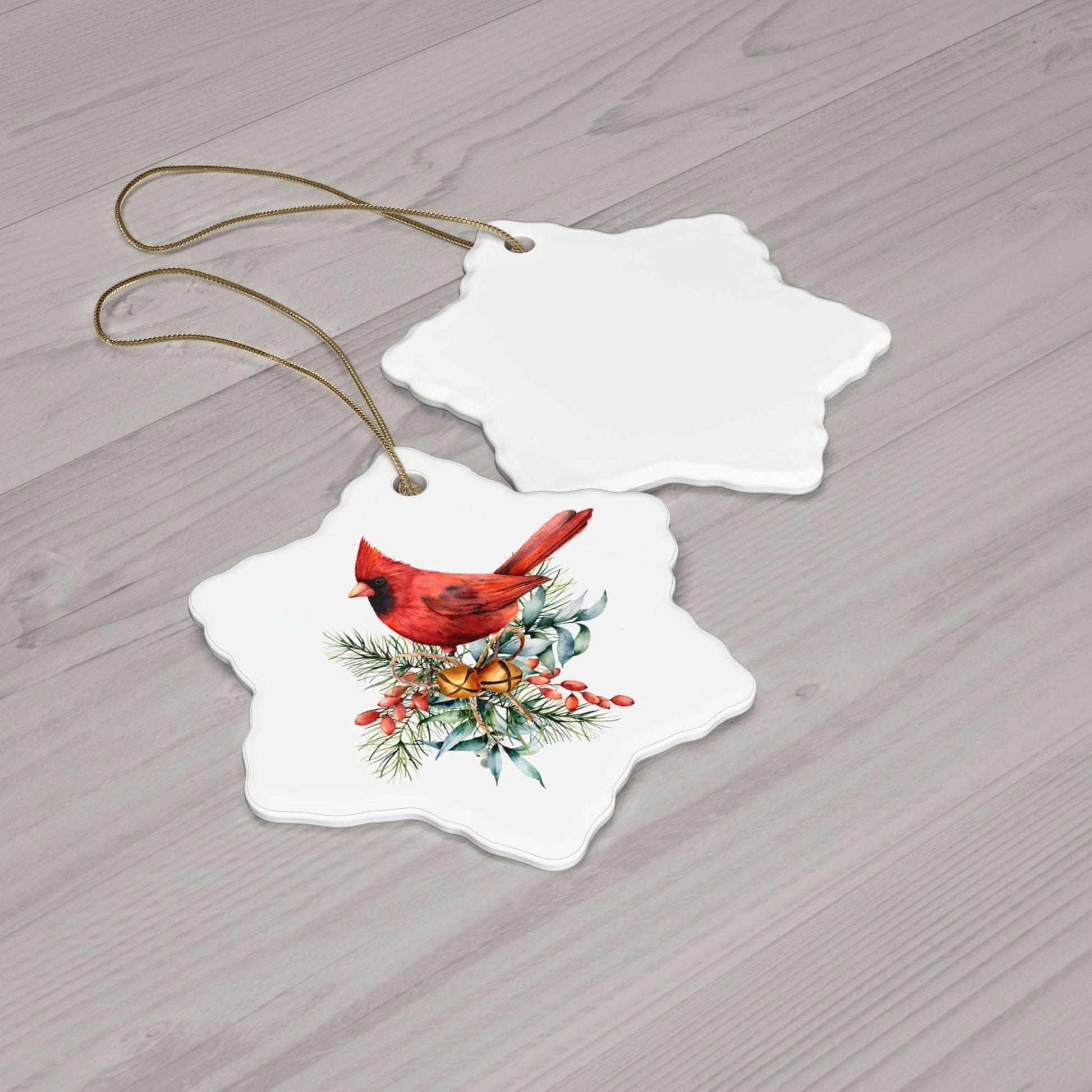 Holiday Cardinal Ceramic Ornament - Festive Decor for Christmas