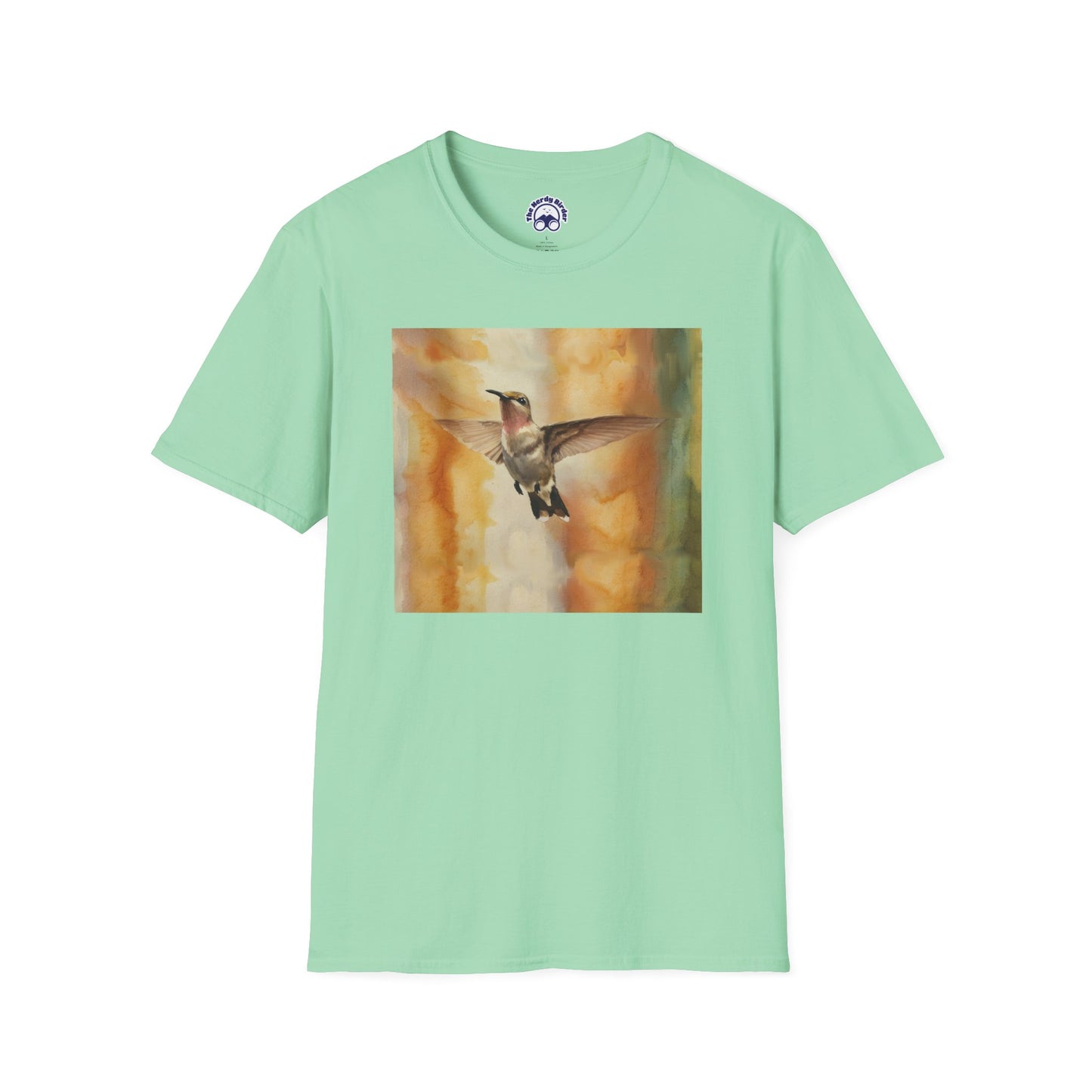 Hummingbird Watercolor T-Shirt, Nature Lover Gift, Birdwatching Shirt