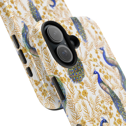 Elegant Peacock Tough Phone Case - Stylish Protection for Nature Lovers
