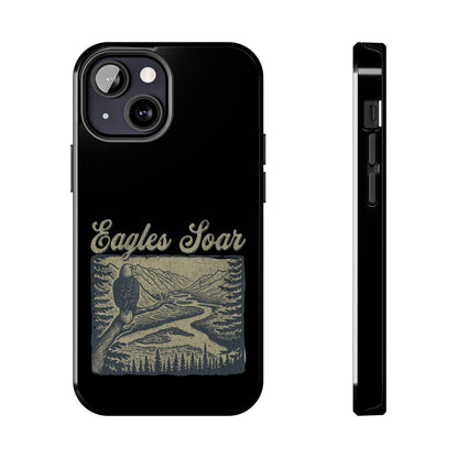 The Nerdy Birder - Eagles Soar Tough Phone Case, Nature Lover Gift, Hiking Accessory, Wildlife Enthusiast, Adventure Protection Case
