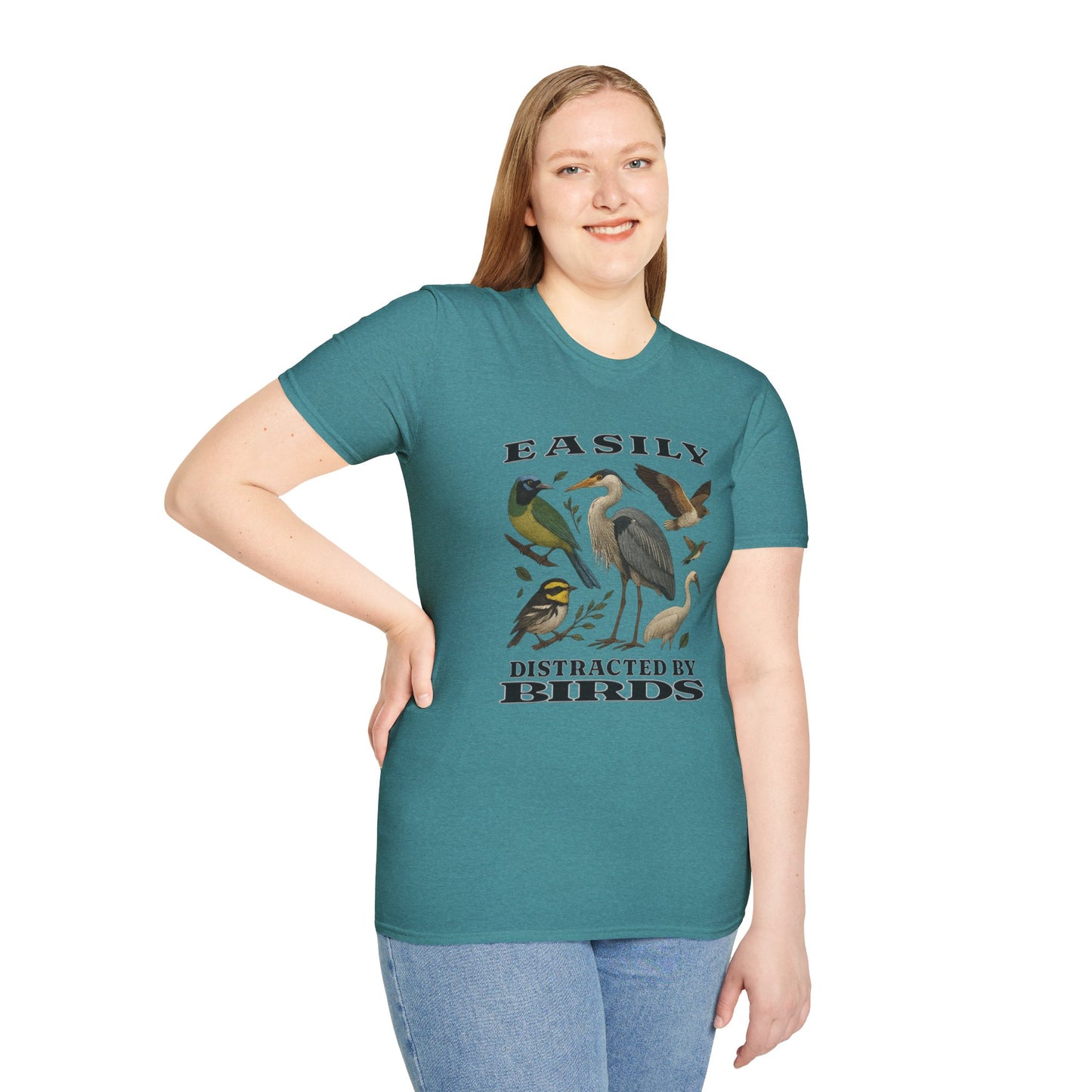 Easily Distracted by Birds Graphic T-Shirt