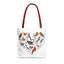 Bird Lovers Tote Bag - Colorful Heart Design for Nature Enthusiasts