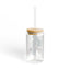 The Nerdy Birder Elegant Parrot 16oz Sipper Glass With Bamboo Lid