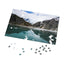 Tranquil Glacier Scene Jigsaw Puzzle with Tin - Perfect for Family Game Nights and Gifts