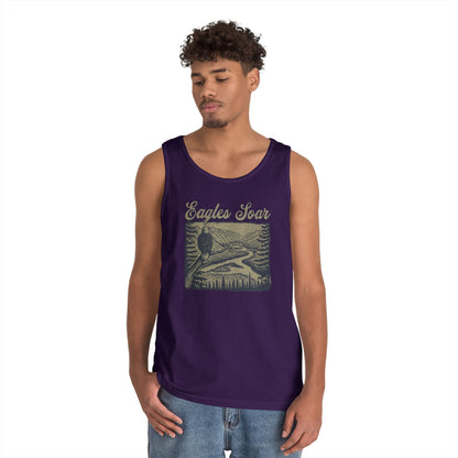 Eagles Soar Unisex Heavy Cotton Tank Top – Outdoor Adventure Wear