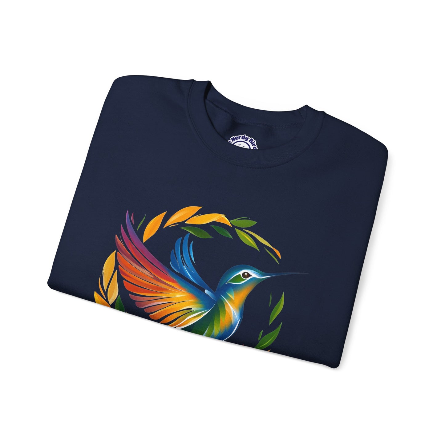 Hummingbird Rainbow Graphic Unisex Crewneck Sweatshirt