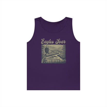 Eagles Soar Unisex Heavy Cotton Tank Top – Outdoor Adventure Wear