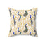 Elegant Peacock Design Square Pillow | Decorative Home Accent