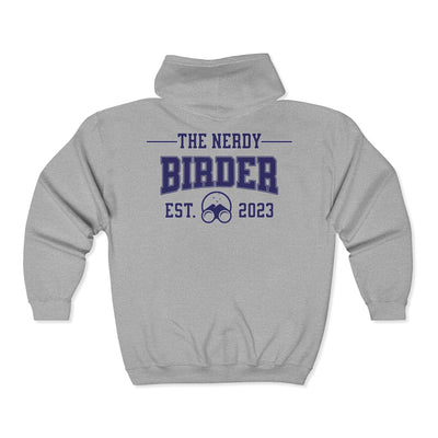 Nerdy Birder College Zip-Up Hoodie