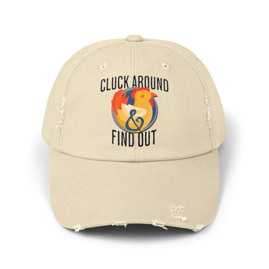 The Nerdy Birder Cluck Around And Find Out Vintage Style Hat - Unisex Distressed Cap