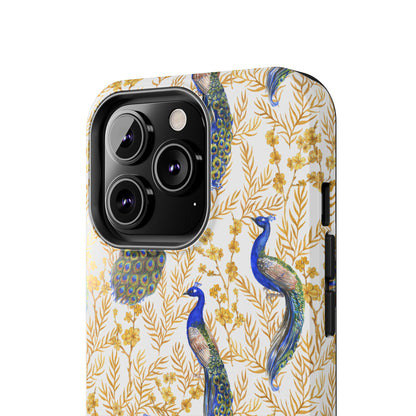 Elegant Peacock Tough Phone Case - Stylish Protection for Nature Lovers