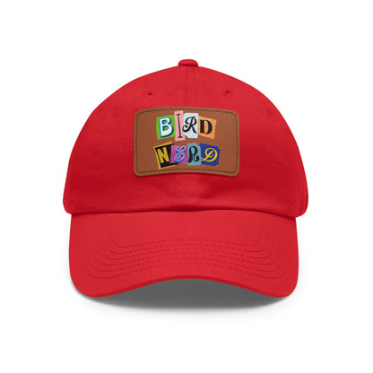 The Nerdy Birder - Bird Nerd Dad Hat with Leather Patch, Casual Cap for Bird Lovers, Unique Gift for Birdwatching, Outdoor Adventure Hat, Unisex