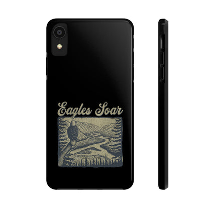 The Nerdy Birder - Eagles Soar Tough Phone Case, Nature Lover Gift, Hiking Accessory, Wildlife Enthusiast, Adventure Protection Case