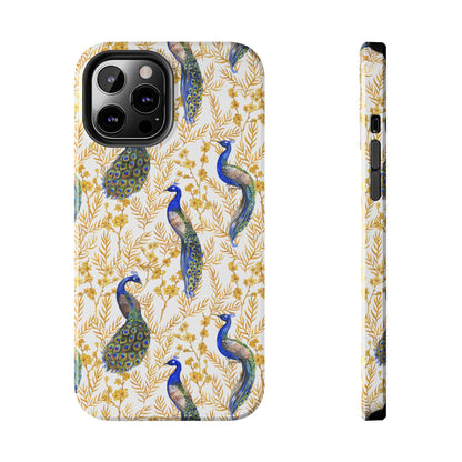 Elegant Peacock Tough Phone Case - Stylish Protection for Nature Lovers