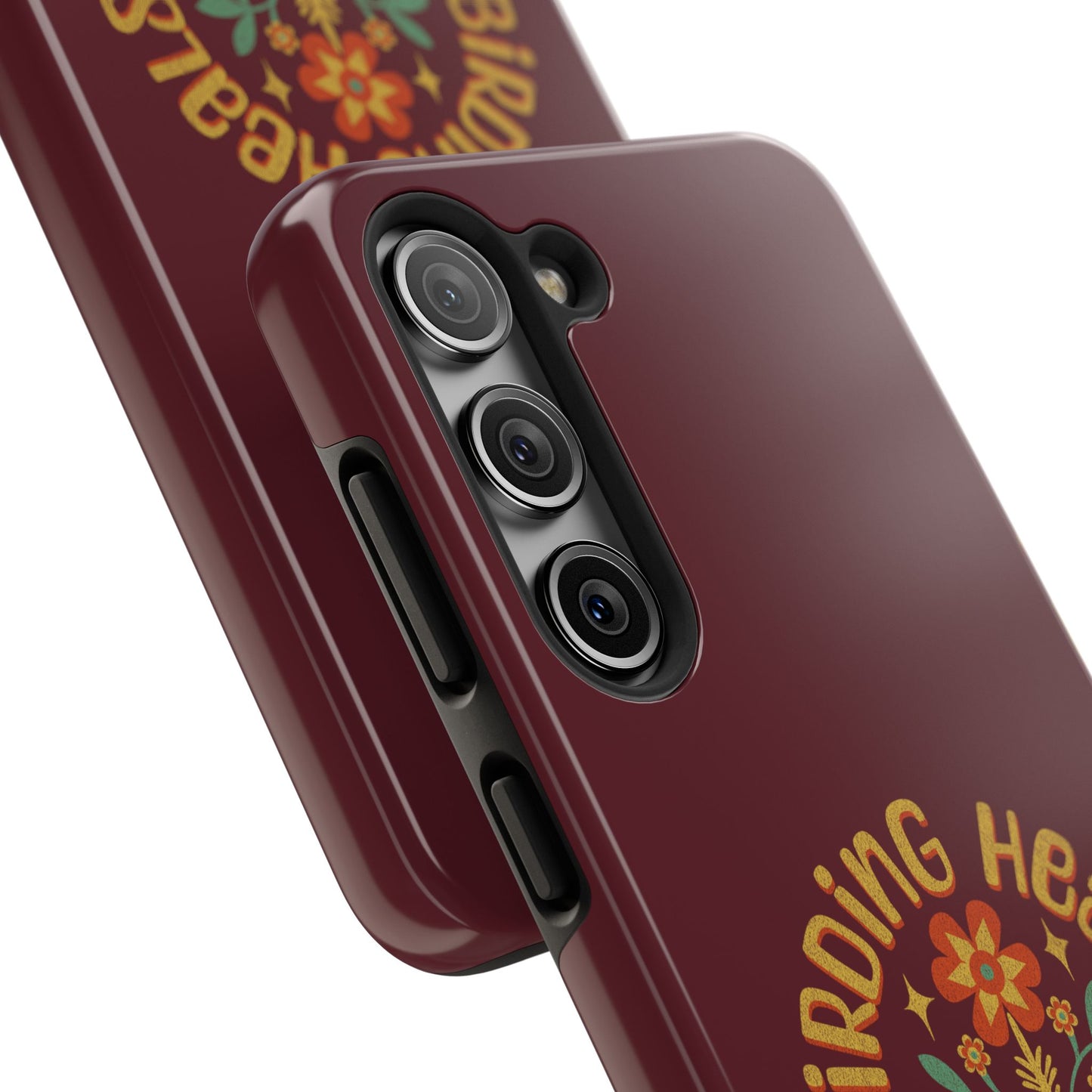 The Nerdy Birder - Birding Heals the Mind & Soul Design, Tough Secure Phone Covers for Bird Lovers, Artistic Gifts for Nature Enthusiasts
