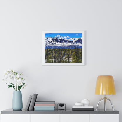 Mountain Landscape Framed Poster, Scenic Wall Art, Nature Decor, Gift for Outdoor Lovers, Home Office Artwork, Nature