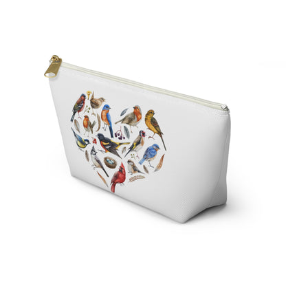 Heart of Birds Accessory Pouch White