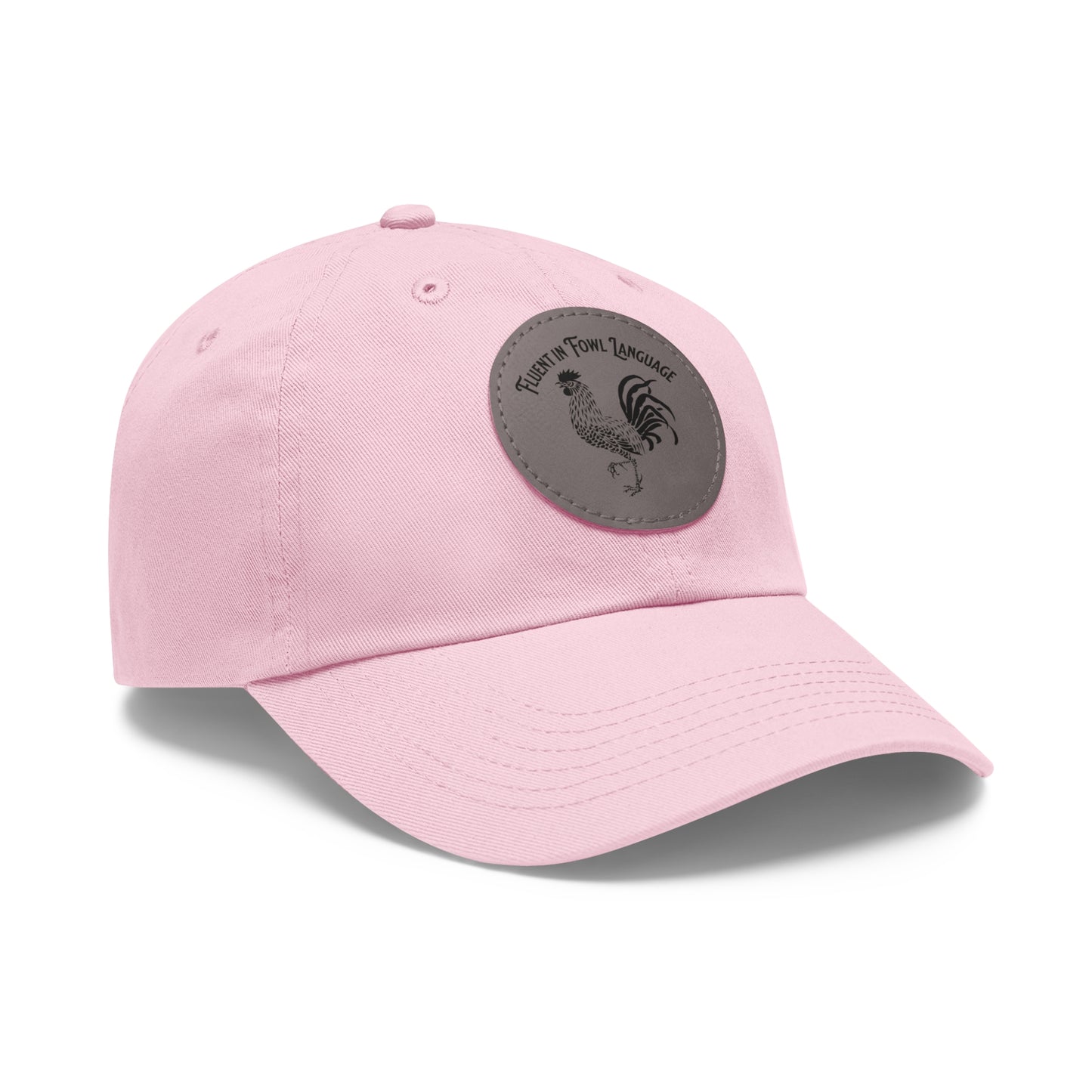 The Nerdy Birder - "Fluent in Fowl Language"  Dad Hat, Leather Patch Cap, Perfect Gift for Dads, Nature Lovers, Casual Style Cap, Summer Accessories