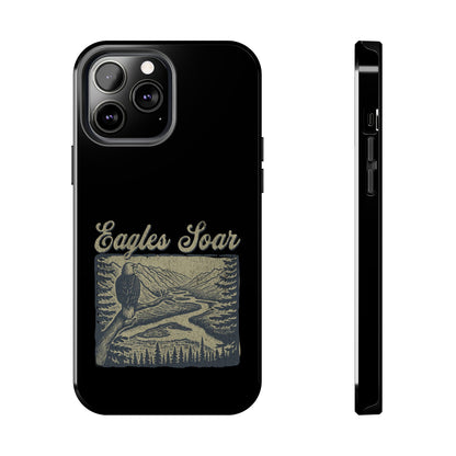 The Nerdy Birder - Eagles Soar Tough Phone Case, Nature Lover Gift, Hiking Accessory, Wildlife Enthusiast, Adventure Protection Case