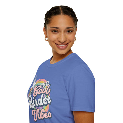 Cool Birder Vibes Unisex Softstyle T-Shirt | Perfect for Bird Lovers and Nature Enthusiasts