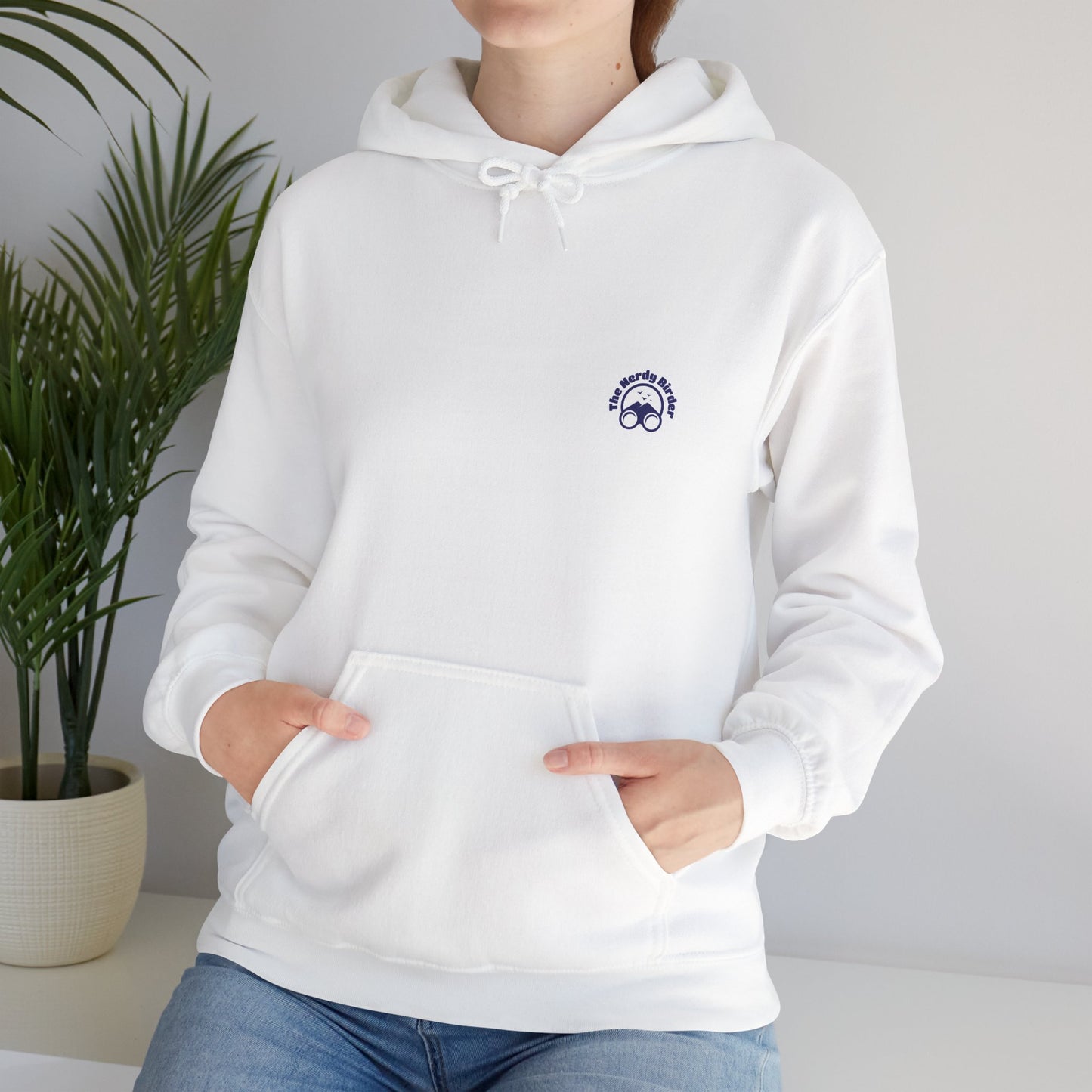 Hummingbird In Bloom Hoodie Back Design - Cozy Sweatshirt for Nature Lovers
