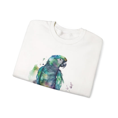 Colorful Parrot Art Unisex Crewneck Sweatshirt - Nature Lover Gift