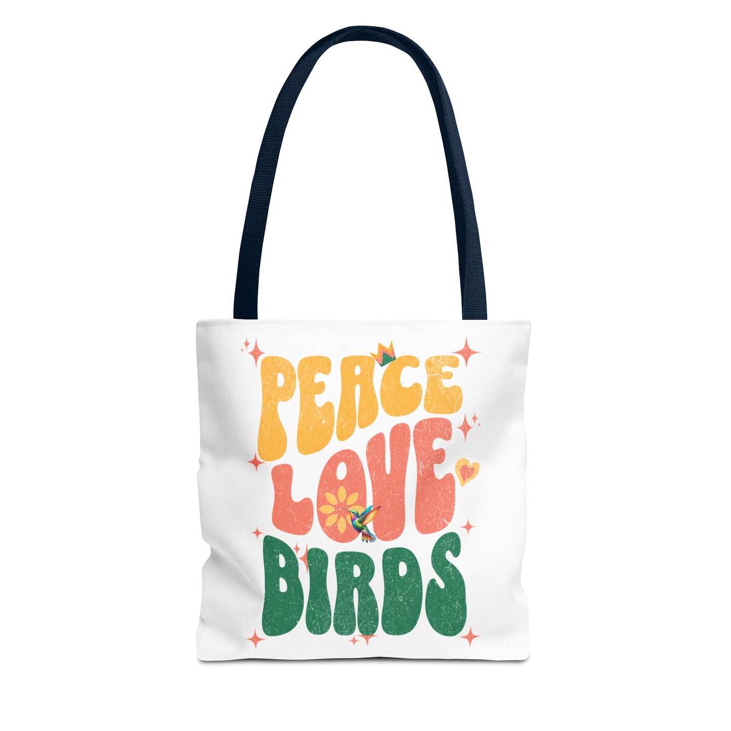 Peace Love Birds Tote Bag – Eco-Friendly Canvas Bag for Nature Lovers