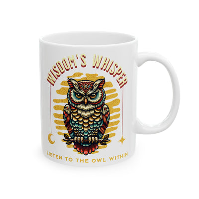 Wisdom's Whisper Owl Ceramic Mug
