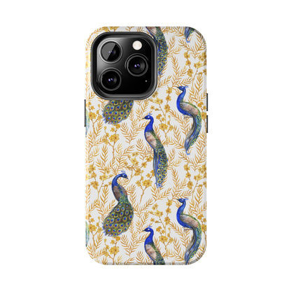 Elegant Peacock Tough Phone Case - Stylish Protection for Nature Lovers