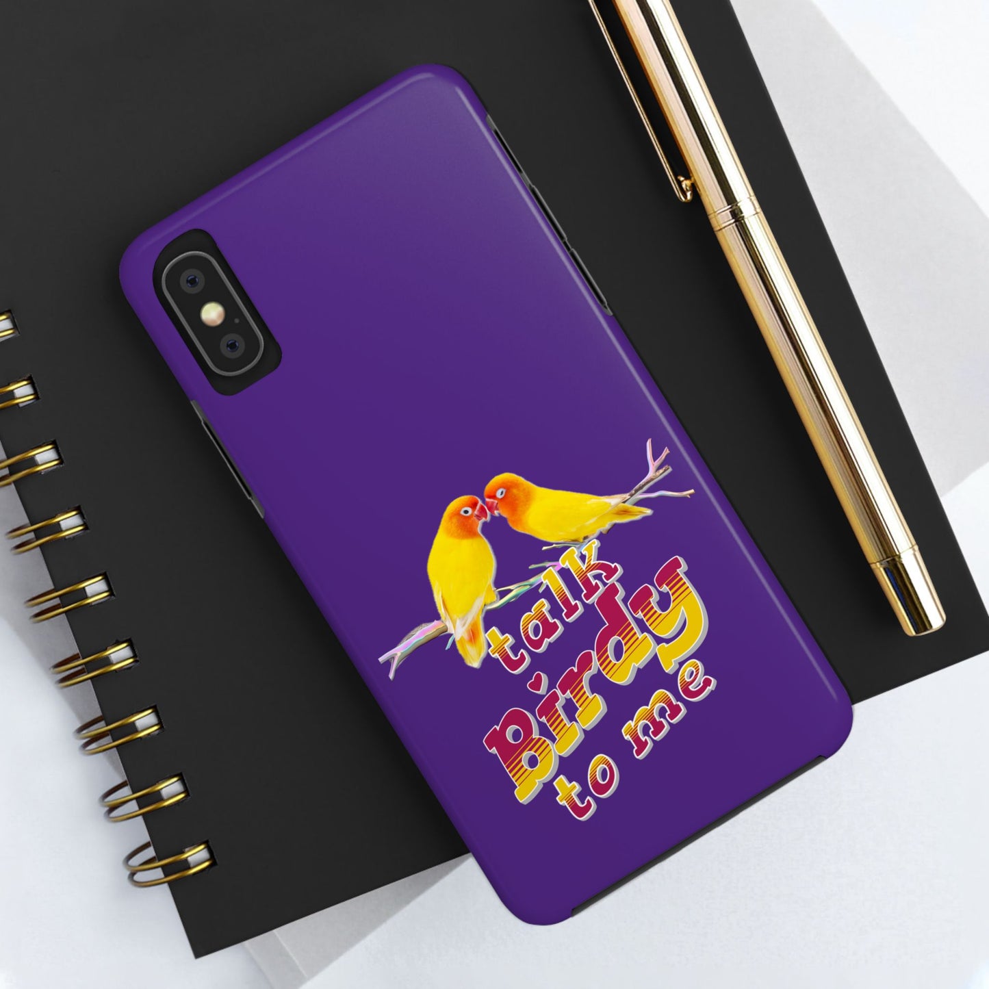 Talk Birdy to Me Tough Phone Case, Colorful Phone Accessories, Ideal Gift for Bird Lovers