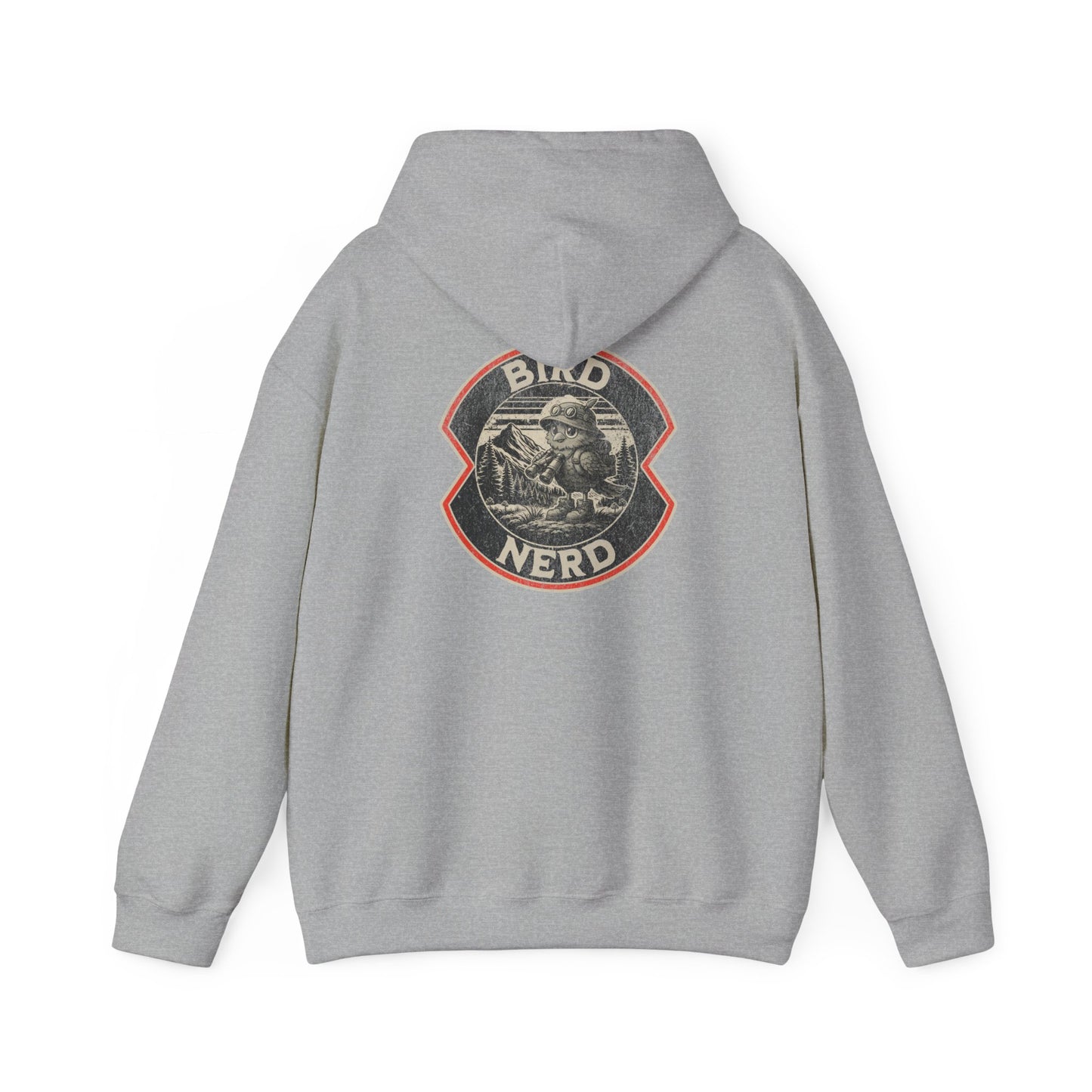 Bird Nerd Retro Back Design Unisex Hoodie