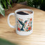 Hummingbird in Bloom White Ceramic Mug