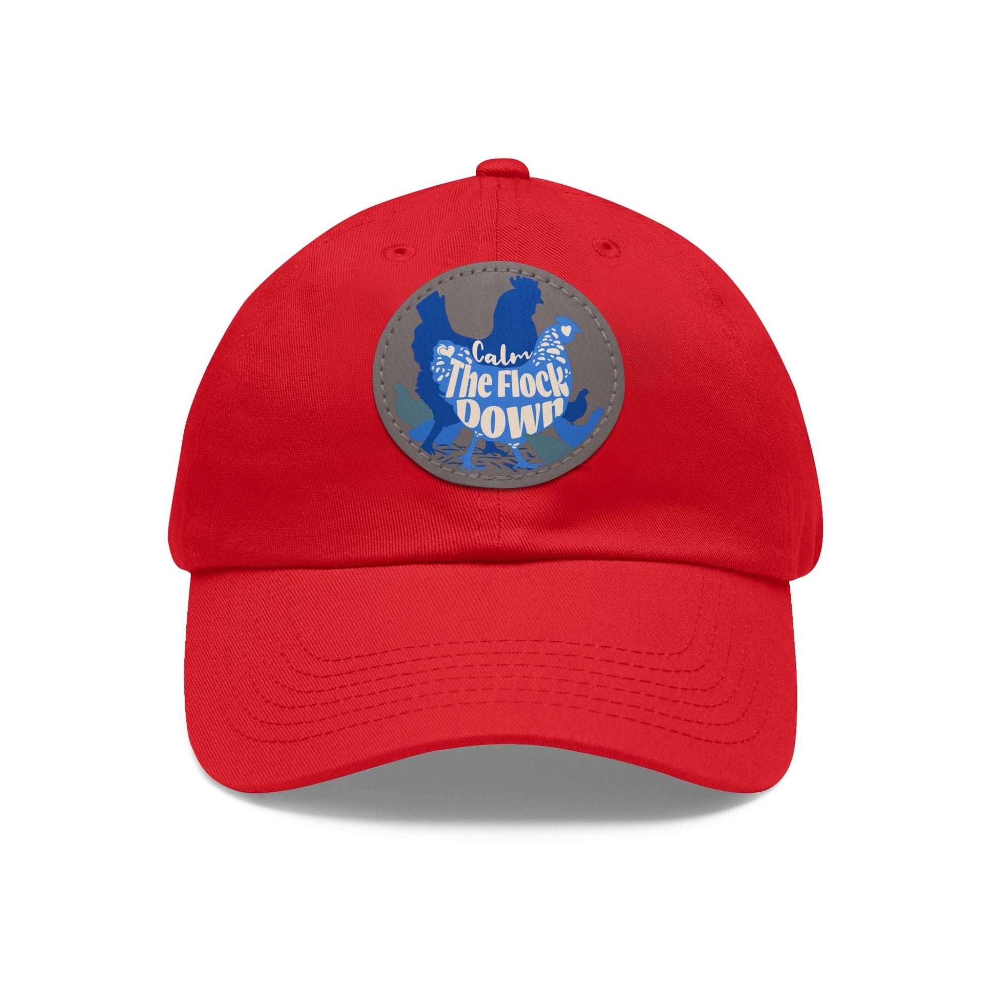 The Nerdy Birder - "Calm The Flock Down" Dad Hat, Leather Patch Cap, Perfect Gift for Dads, Nature Lovers, Casual Style Cap, Summer Accessories