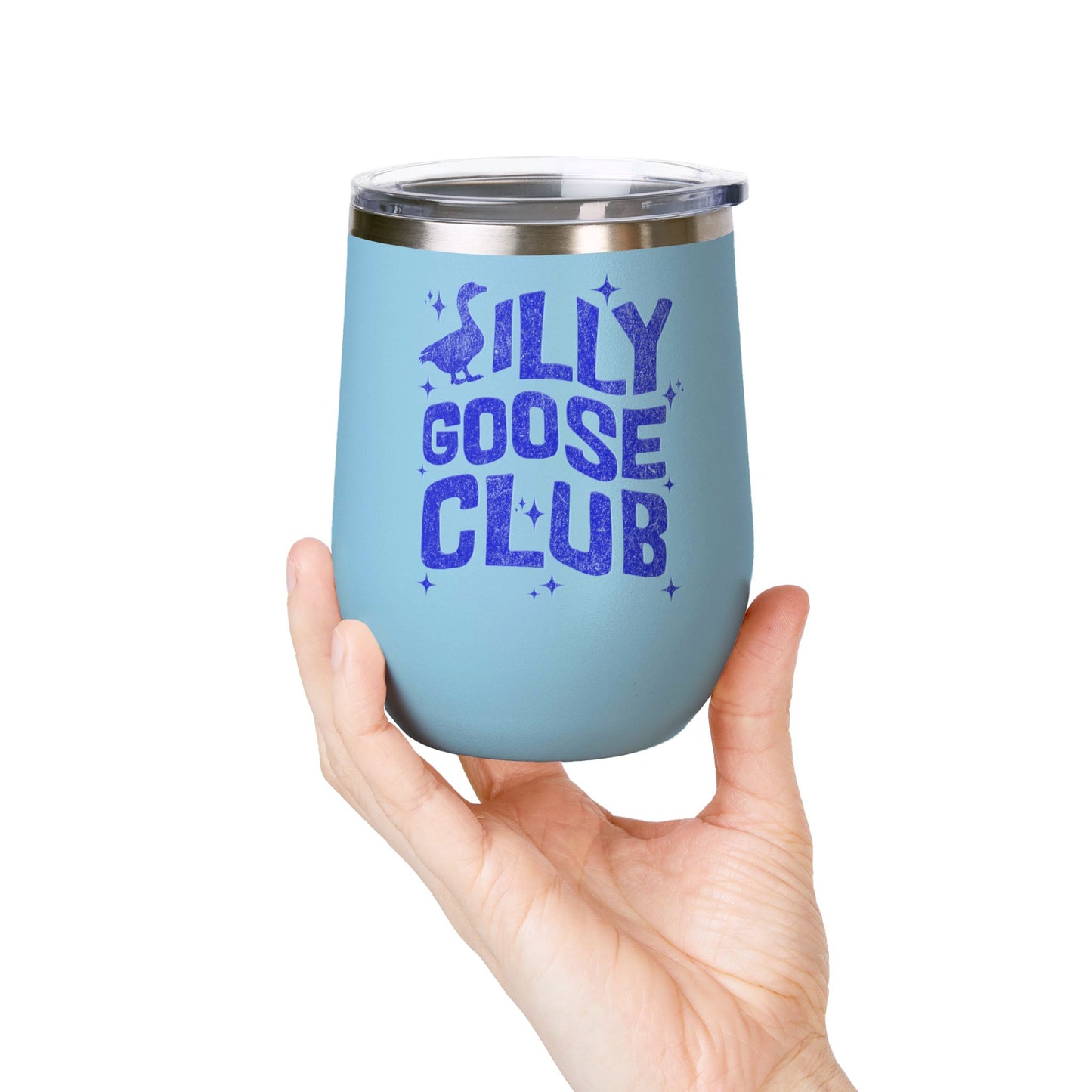 Silly Goose Club Wine Tumbler, Fun Party Gift, Personalized Drinkware, Friendship Gift, Outdoor Adventure Mug