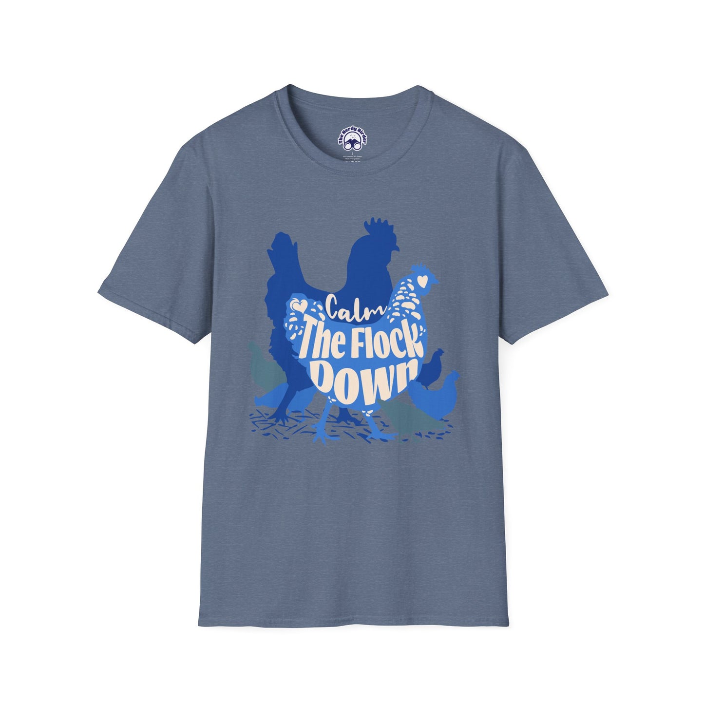 Calm The Flock Down Unisex Softstyle T-Shirt - Retro Vibe Tee for Casual Wear
