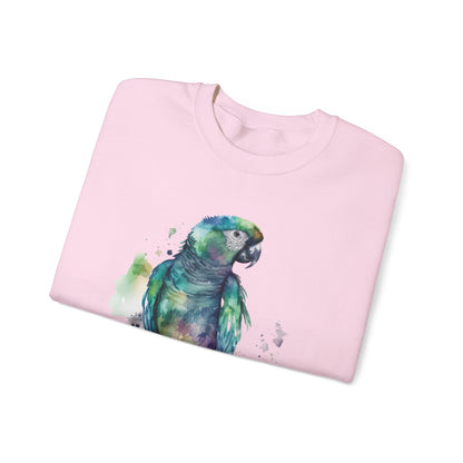 Colorful Parrot Art Unisex Crewneck Sweatshirt - Nature Lover Gift