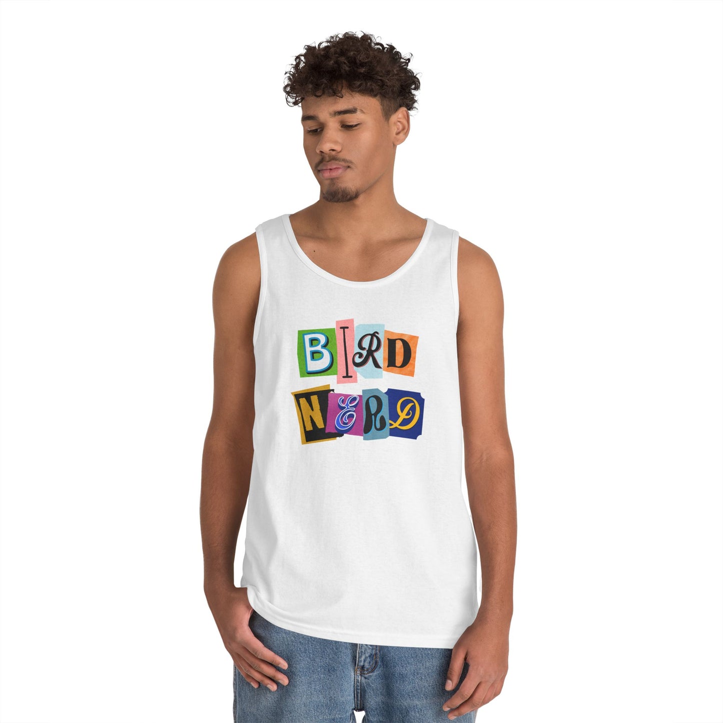 The Nerdy Birder Bird Nerd Tank Top, Gift for Bird Lovers, Unisex Summer Wear, Nature Lover's Apparel, Fun Casual Tank