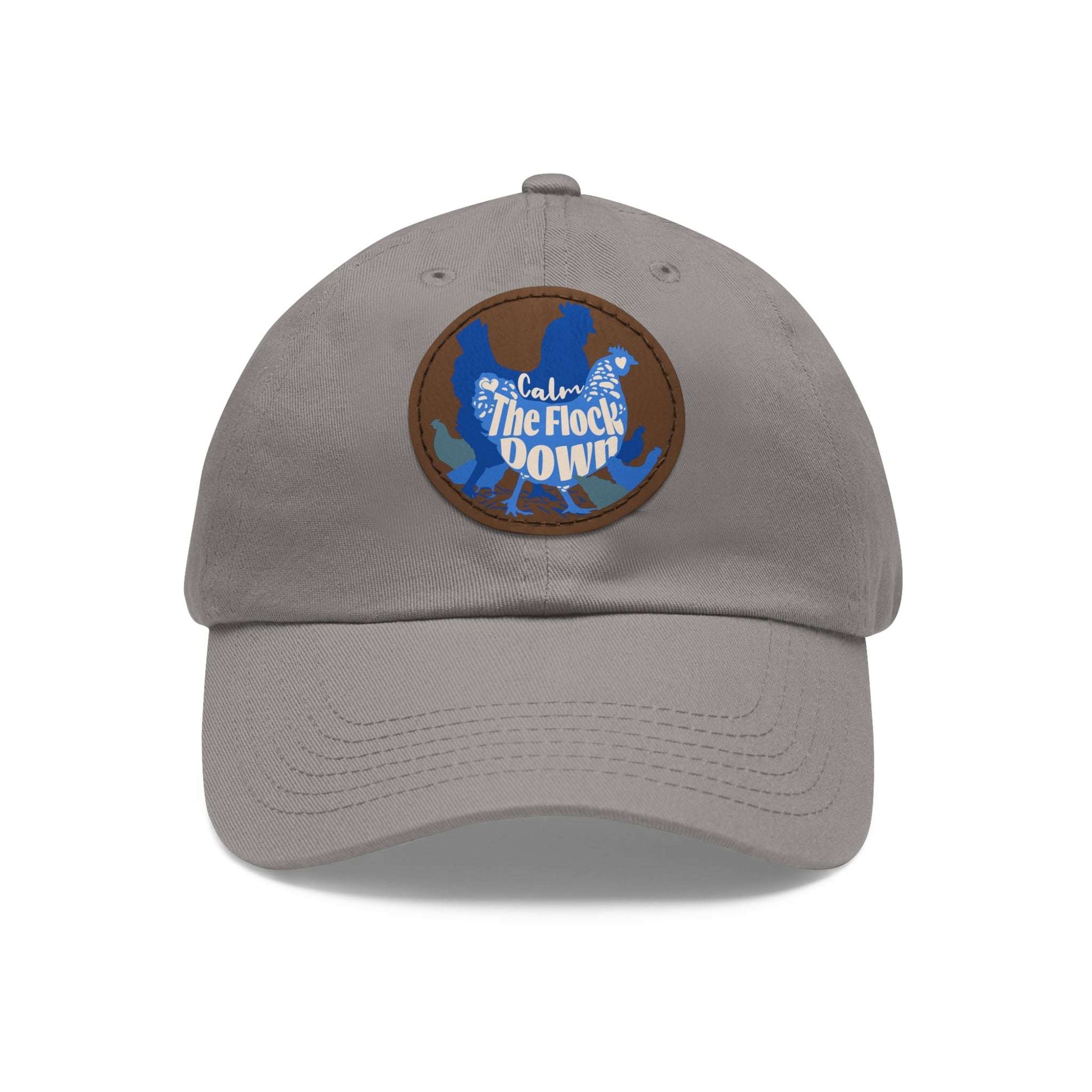 The Nerdy Birder - "Calm The Flock Down" Dad Hat, Leather Patch Cap, Perfect Gift for Dads, Nature Lovers, Casual Style Cap, Summer Accessories