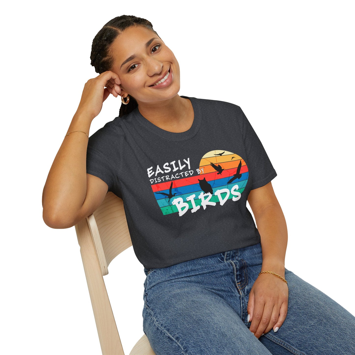 Easily Distracted by Birds Sunset T-shirt