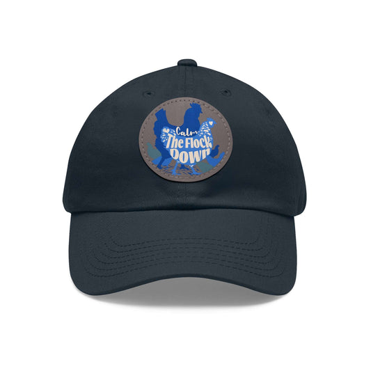 The Nerdy Birder - "Calm The Flock Down" Dad Hat, Leather Patch Cap, Perfect Gift for Dads, Nature Lovers, Casual Style Cap, Summer Accessories