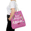 Easily Distracted by Birds Tote Bag in Pink - Fun and Quirky Bird Design for Bird Lovers