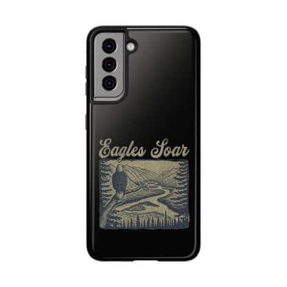 The Nerdy Birder - Eagles Soar Tough Phone Case, Nature Lover Gift, Hiking Accessory, Wildlife Enthusiast, Adventure Protection Case