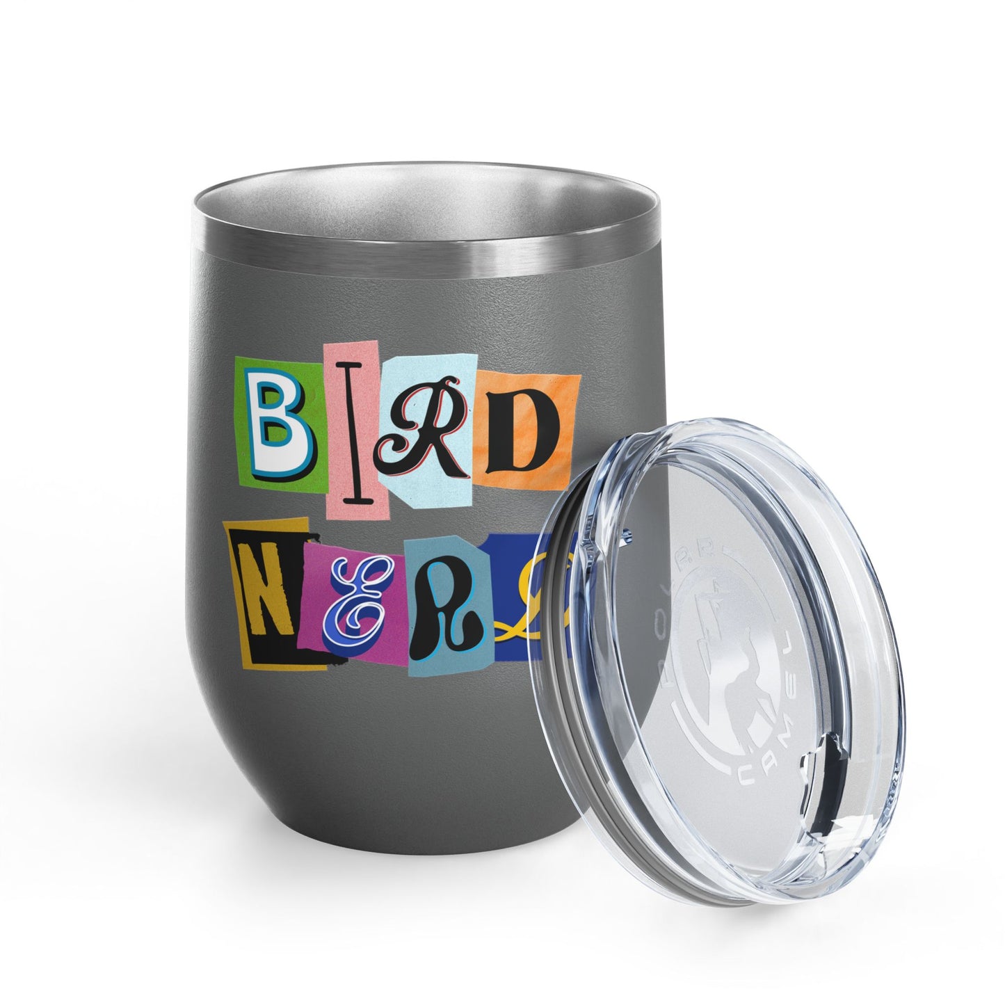 Bird Nerd Wine Tumbler - 12oz Insulated Stainless Steel Cup for Wine Lovers
