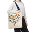 Heart of Birds Tote Bag - Natural color - Heart Design for Nature Enthusiasts