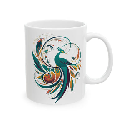 Elegant Peacock Mug Ceramic Mug