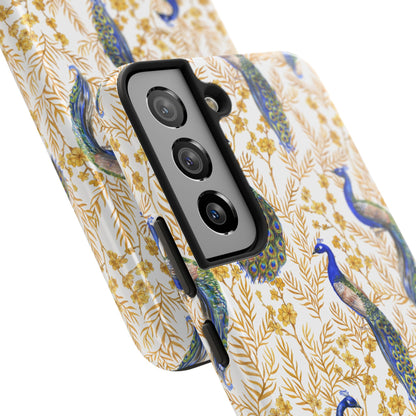 Elegant Peacock Tough Phone Case - Stylish Protection for Nature Lovers